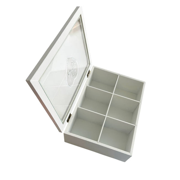Caja Porta Té x 6 WHITE HEART