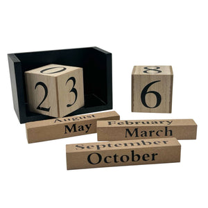 Calendario de Escritorio Crema y Negro