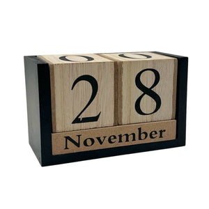 Calendario de Escritorio Crema y Negro