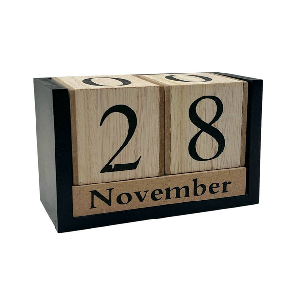 Calendario de Escritorio Crema y Negro