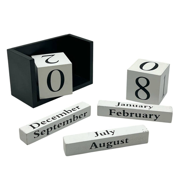 Calendario de Escritorio Blanco y Negro