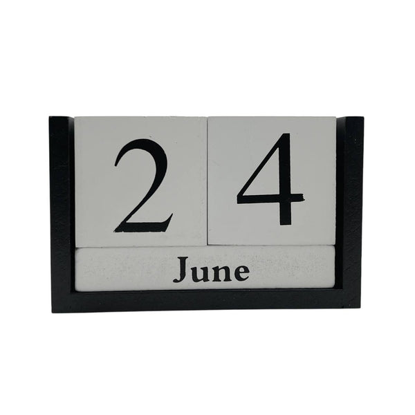 Calendario de Escritorio Blanco y Negro