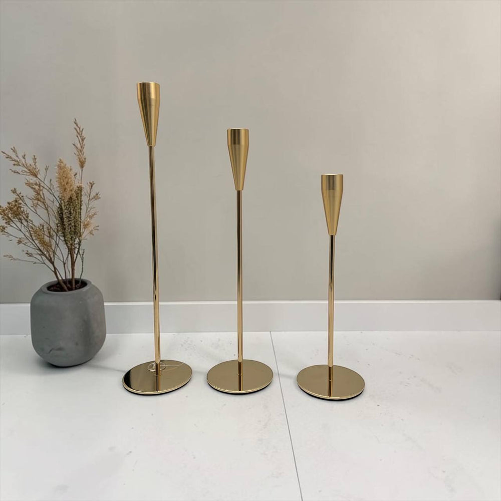 Set de Candelabros Dorados CONIC GOLD