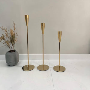 Set de Candelabros Dorados CONIC GOLD