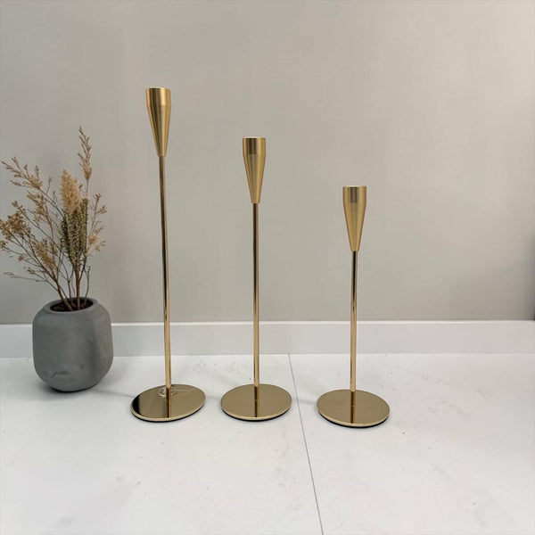 Set de Candelabros Dorados CONIC GOLD