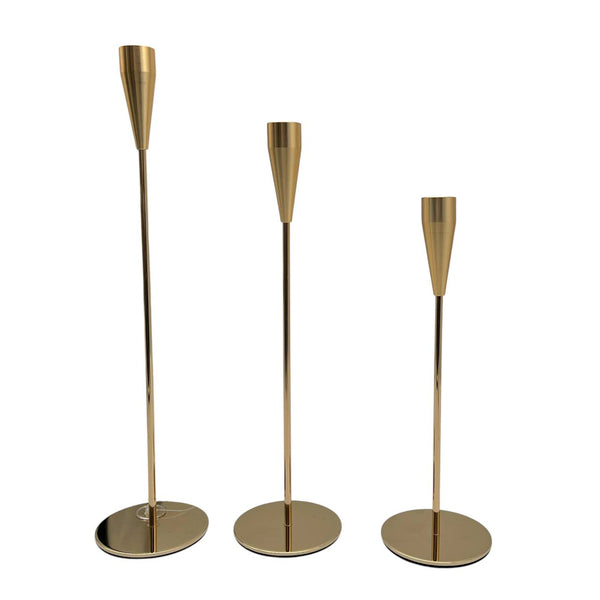 Set de Candelabros Dorados CONIC GOLD