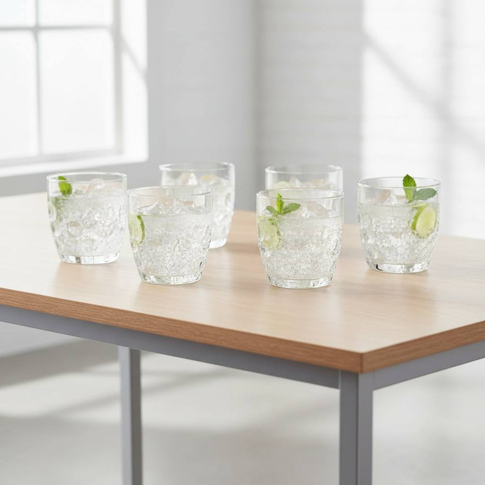 Vaso Corto de Vidrio 6 Unidades BURBUJAS