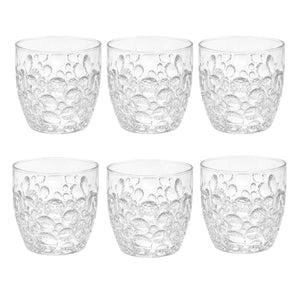 Vaso Corto de Vidrio 6 Unidades BURBUJAS