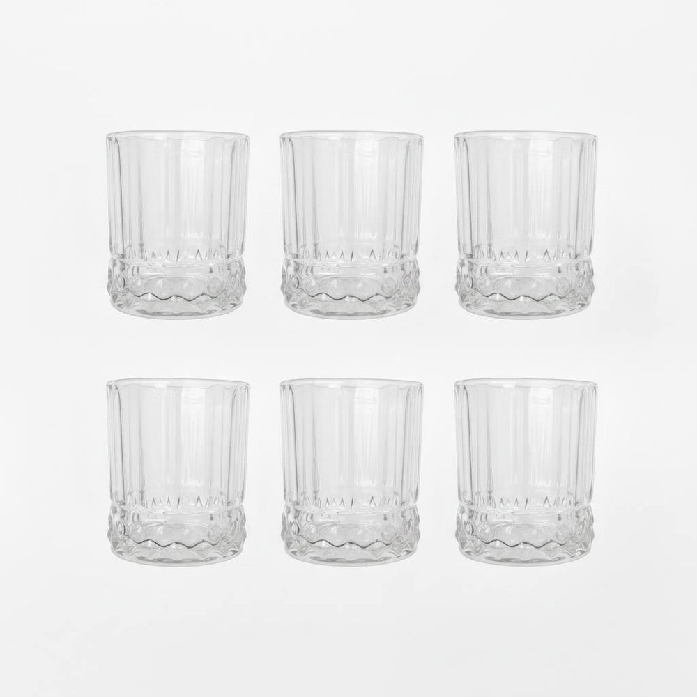 Vaso Corto de Vidrio 6 Unidades