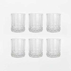 Vaso Corto de Vidrio 6 Unidades
