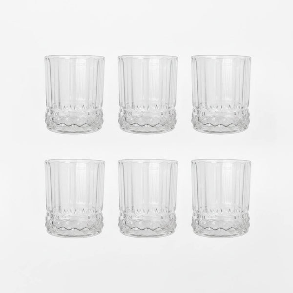 Vaso Corto de Vidrio 6 Unidades