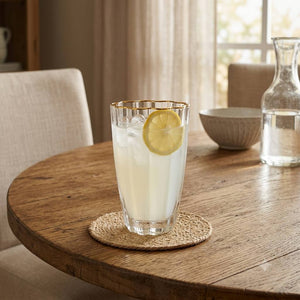 Vaso Alto Borde Oro 6 Unidades MAGNOLIA