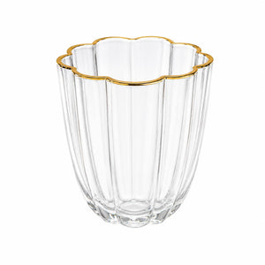 Vaso Corto Borde Oro 6 Unidades MAGNOLIA