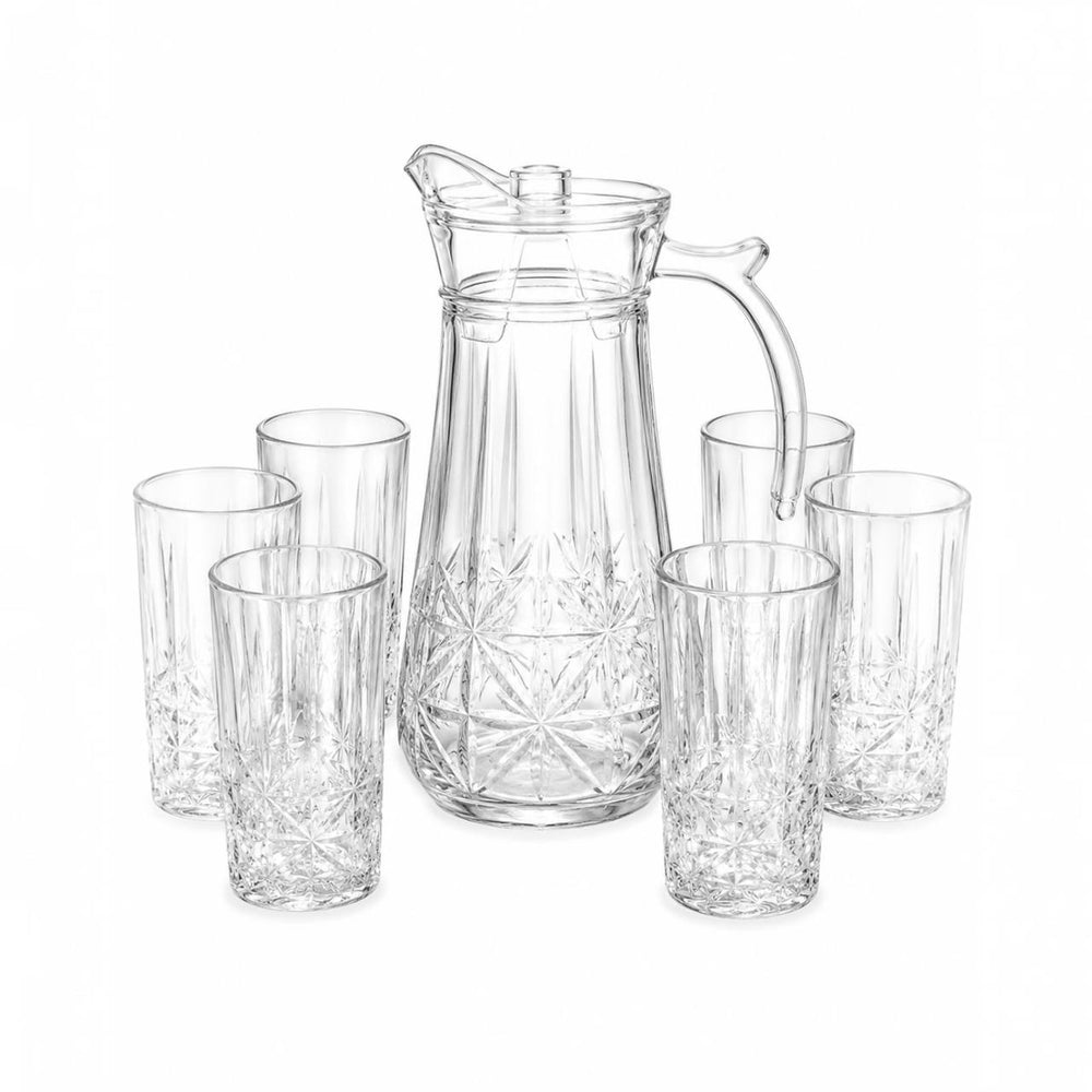 Juego de Jarra de Vidrio con Vasos Altos VITTA