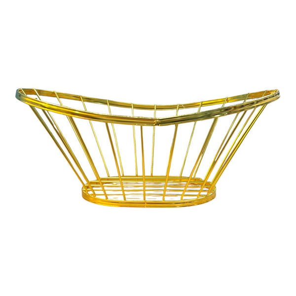 Frutero Metalico Ovalado Dorado