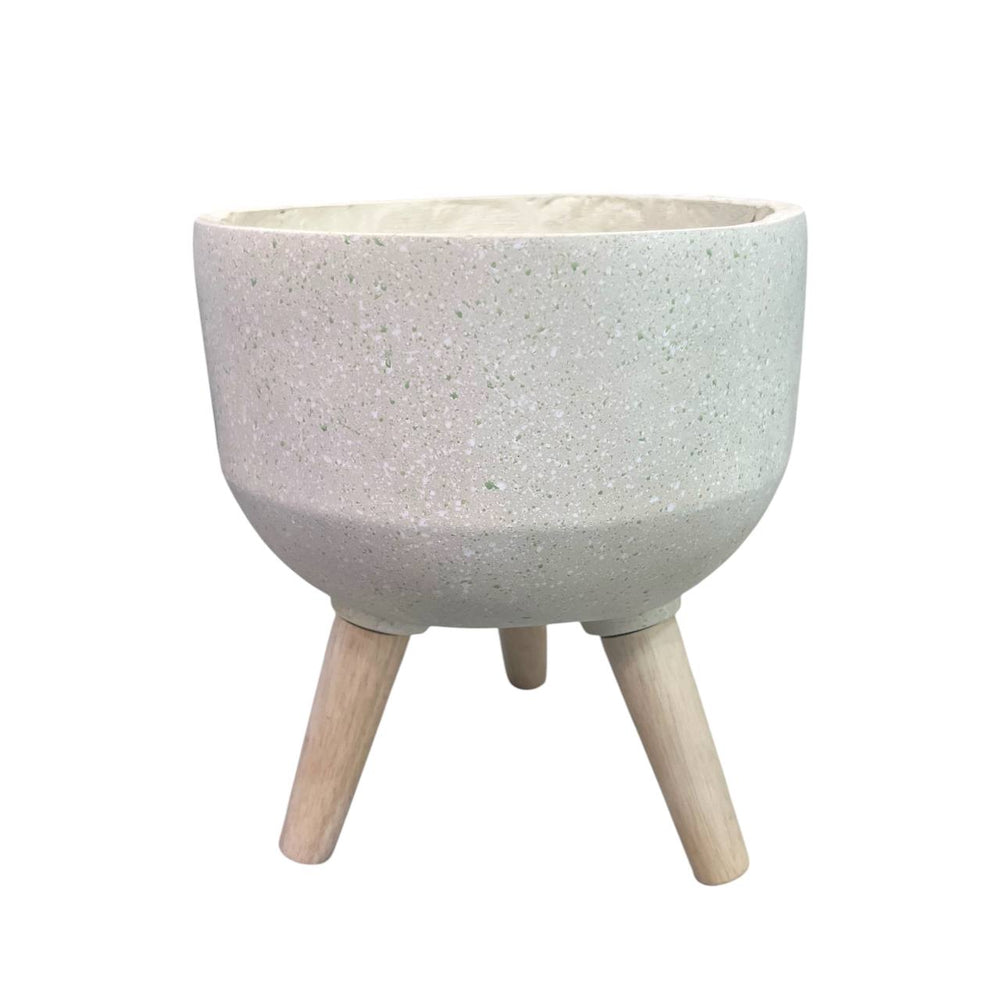 Macetero con Patas de Madera Pequeño