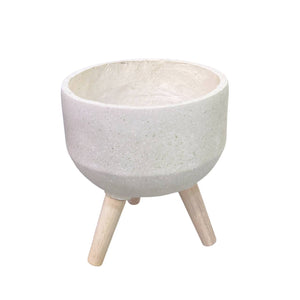 Macetero con Patas de Madera Pequeño