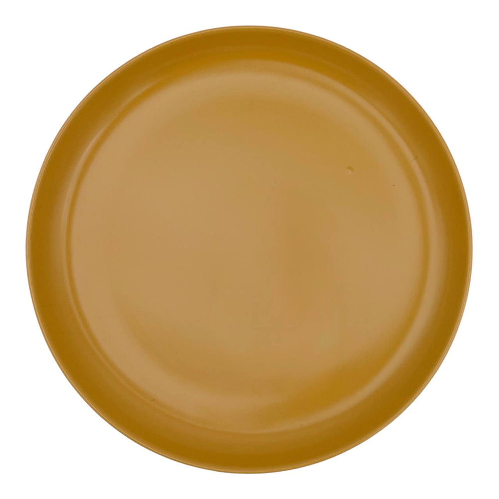 Plato Llano Mostaza Mate Esmaltado 27cm