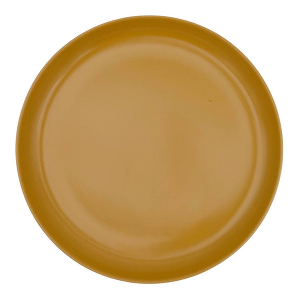 Plato Llano Mostaza Mate Esmaltado 27cm