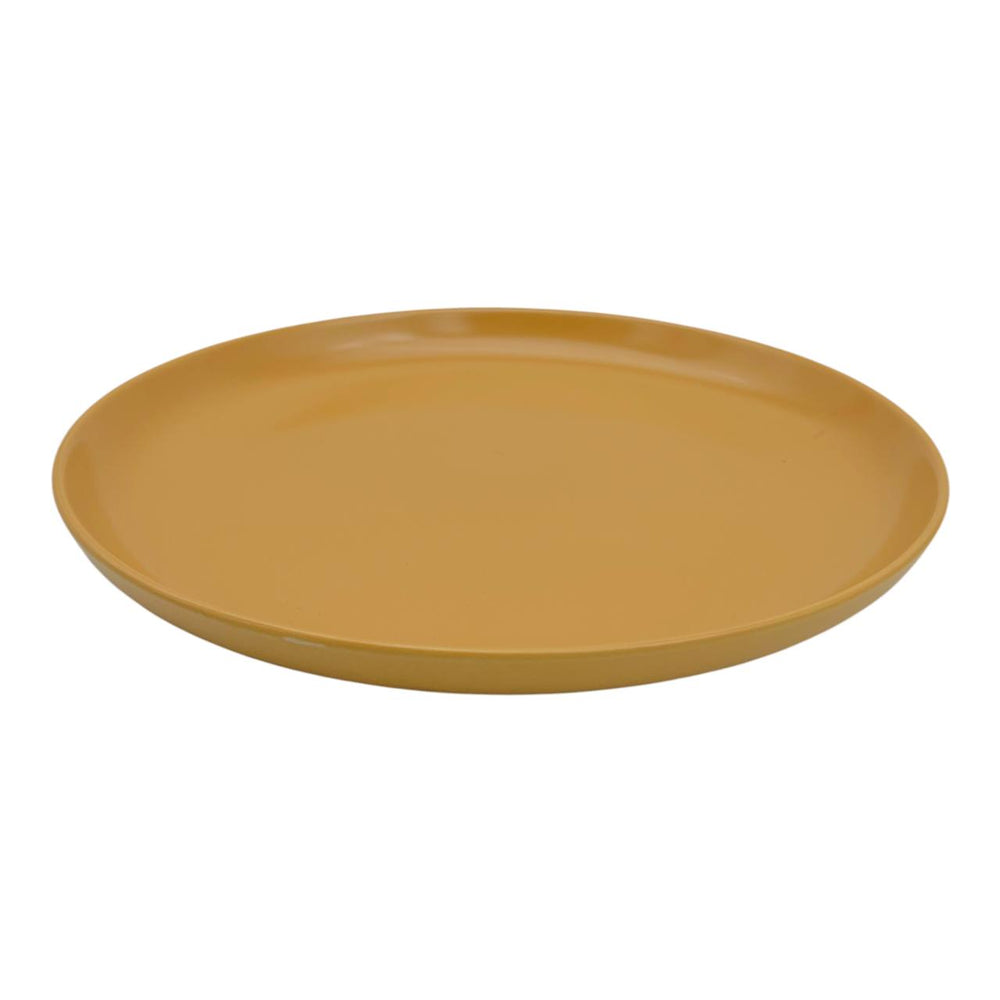 Plato Llano Mostaza Mate Esmaltado 27cm