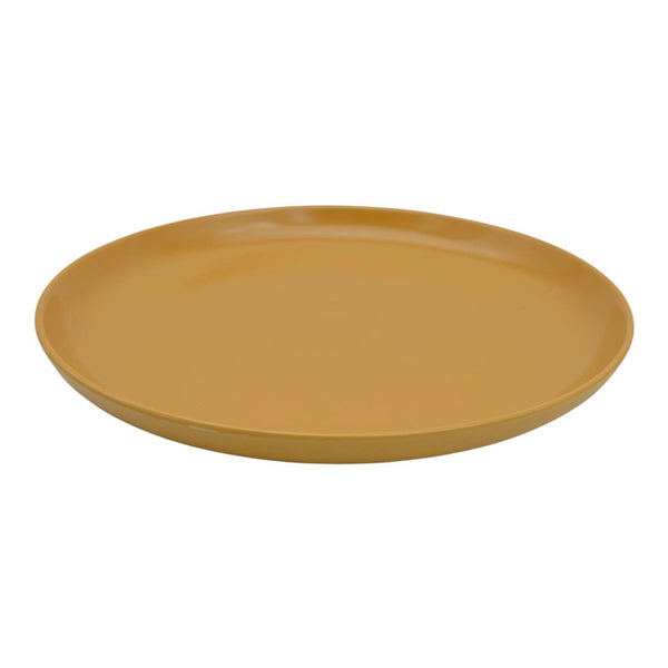 Plato Llano Mostaza Mate Esmaltado 27cm