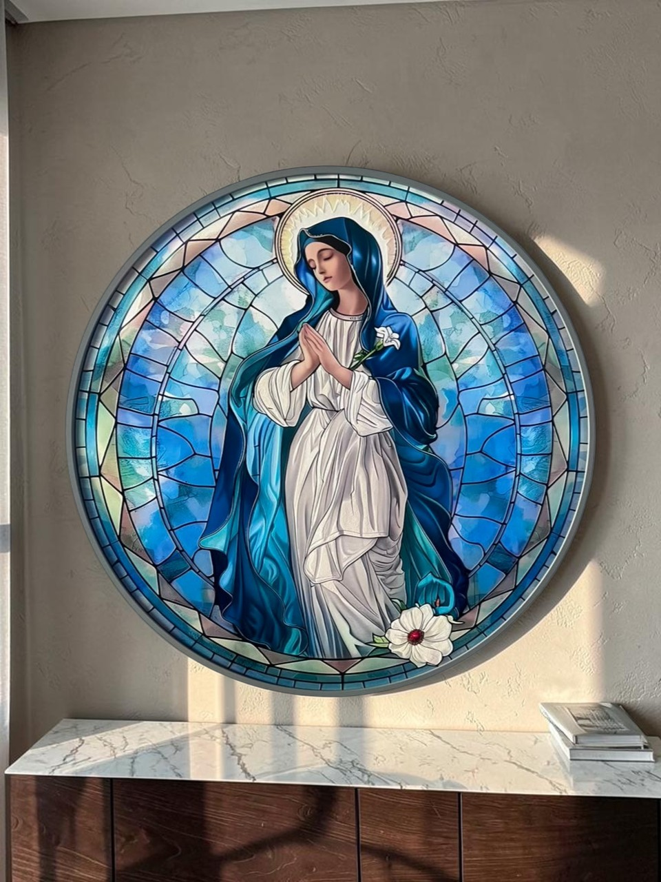 Cuadro Virgen Maria Redondo