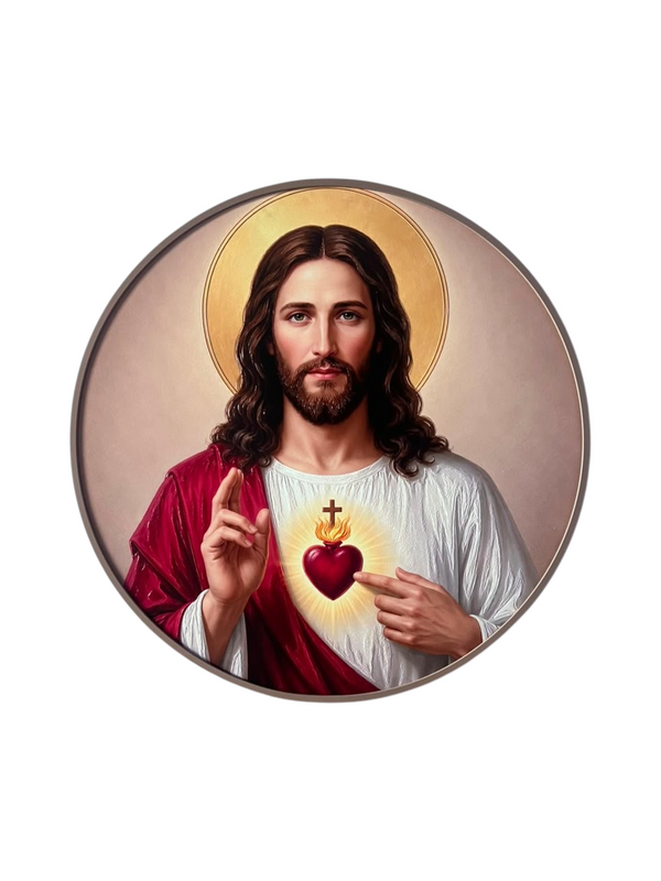 Cuadro Corazon de Jesus Redondo
