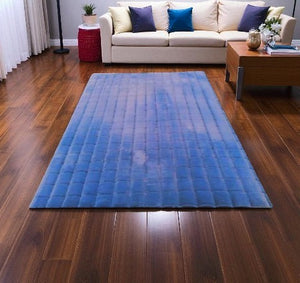 Alfombra Cuadro Peluche AZUL NOCHE