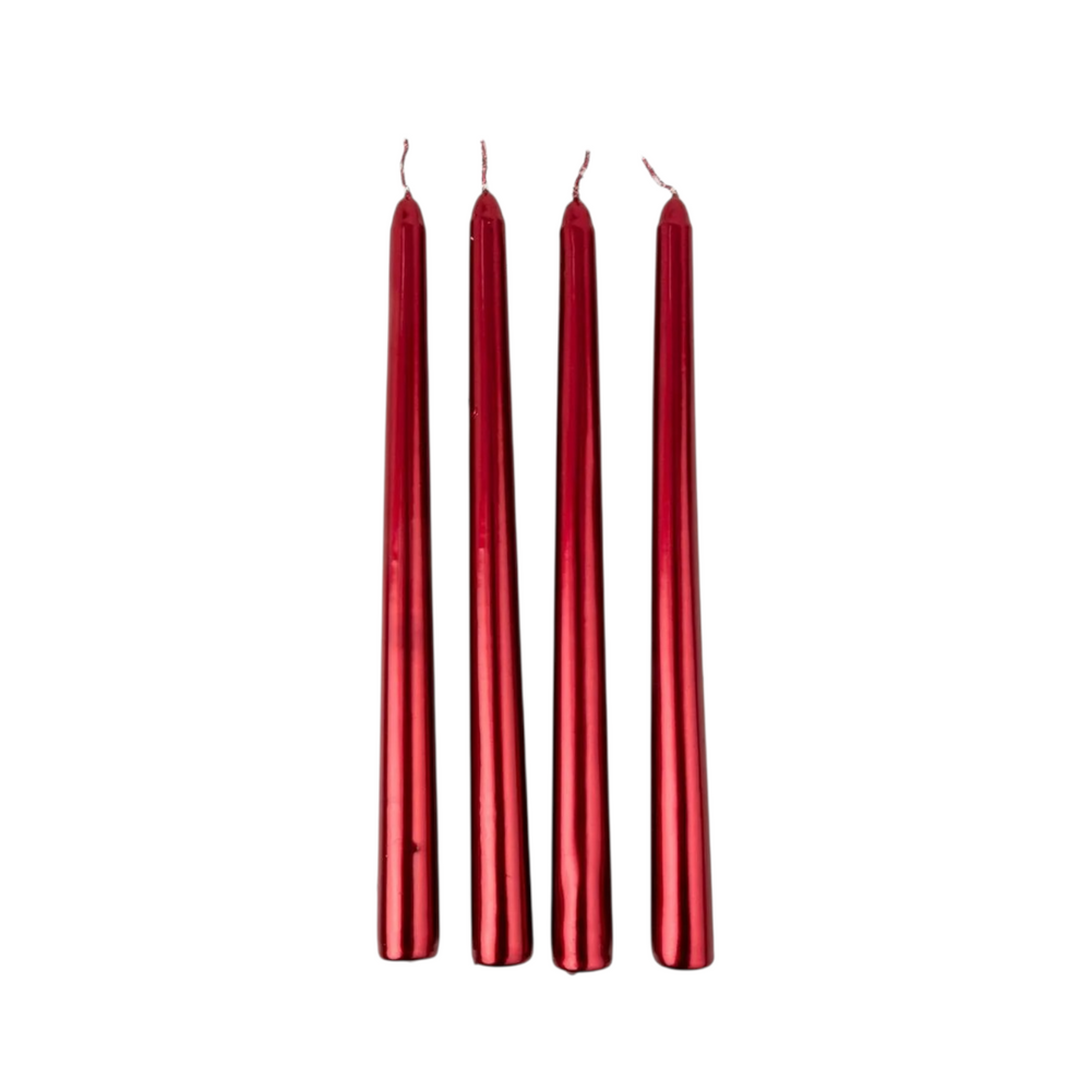 Vela de Cera Larga Roja