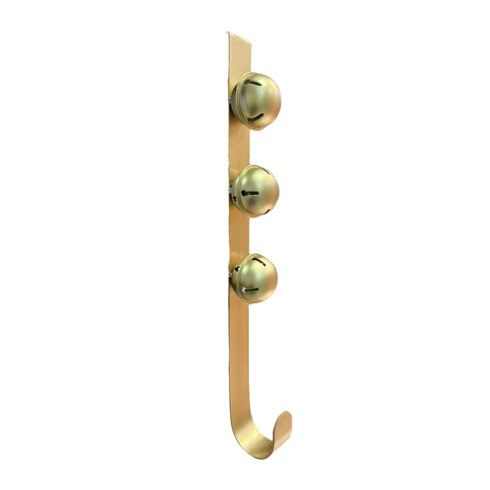 Colgador de Corona para Puerta CASCABELES DORADOS