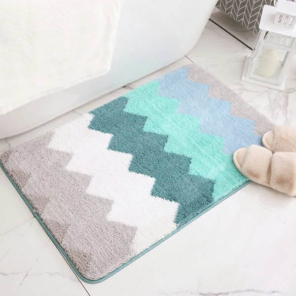 Alfombra Baño ZIG ZAG VERDE