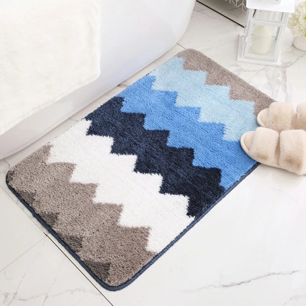 Alfombra  Baño ZIG ZAG AZUL